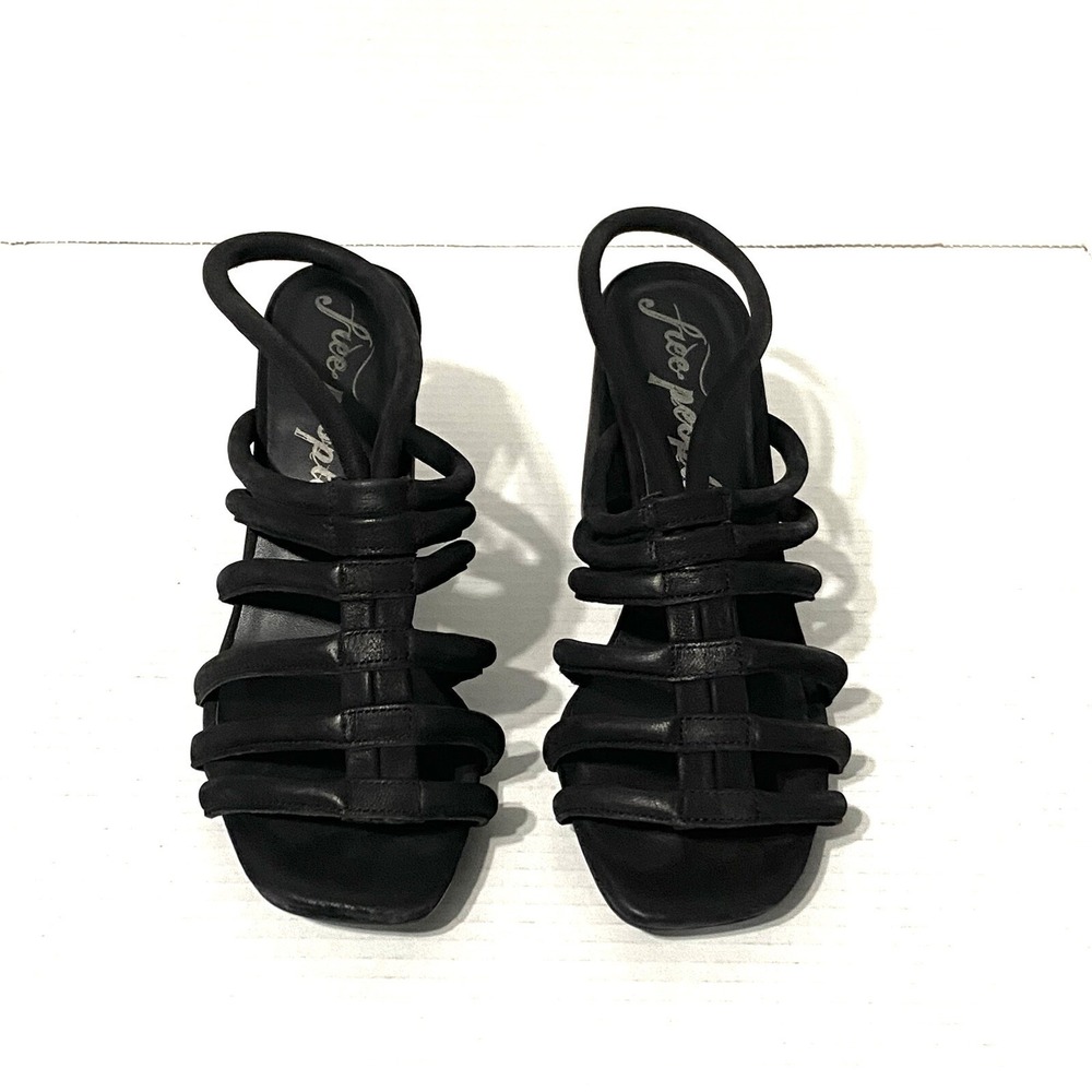 NEW Free People Block Heel New Womens Colette Cinched Black 38.5 US 8.5 - Picture 3 of 11
